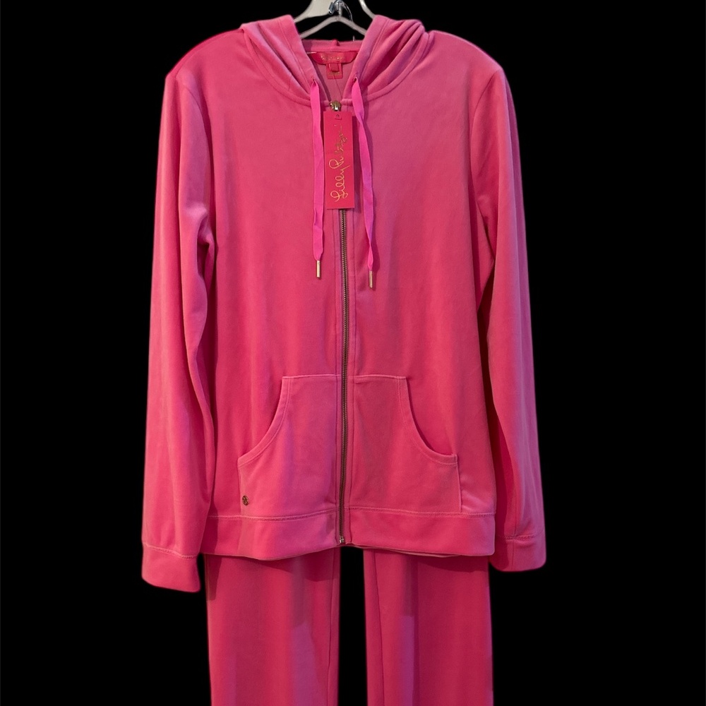 Brand New With Tags LILLY PULITZER SET Larina Velour Top & Dorsey Velour Pants
